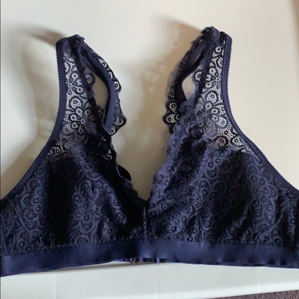 Aerie Lightly Padded Nordic Lace Bralette, size L